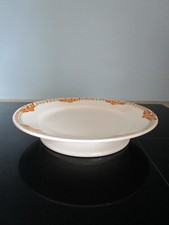 COMPOTIER / PLAT A GATEAUX  CERANORD ST AMAND COTENTIN DECOR ORANGE