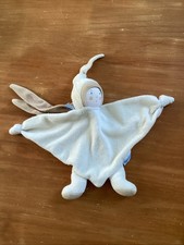 MC/ Doudou Nounours Poupée Lutin Plat Triangle Beige Écru Marron Bonnet