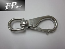 Mousqueton avec émerillon inox 316 Longueur 118mm