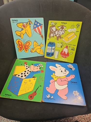 Lot vintage playskool wooden - vintage,