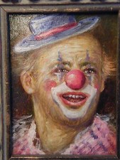 Achille Zavatta Clown Huile