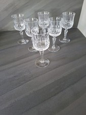 6 verres à vin rouge en cristal de sèvres modèle savannah  H 16 CM