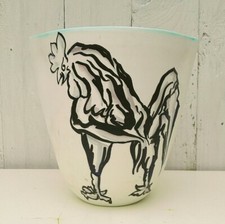 Vase au coq, céramique