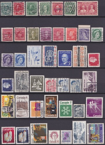Canada lot timbres oblitérés - canada,