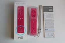 Manette officielle Nintendo Wii Motion Plus Inside rose en boite - Remote Plus .