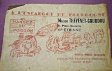 PAPIER EMBALLAGE saint ETIENNE ESCARGOT  poisson THEVENET GOURDOU traiteur deco