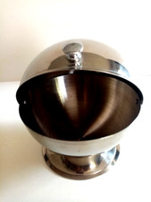 Sucrier boule en inox vintage  diamètre 12 cm   Bon état 