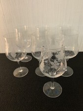 7 verres à dégusté gravé vigne en cristal NO Baccarat (prix à la pièce)