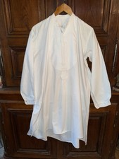 Ancienne Chemise à plastron en coton , pans coupés époque 1920