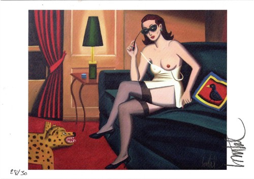 Libris fille au masque - ex-libris,