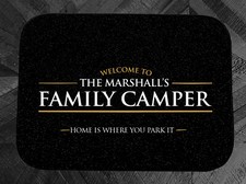 Personnalisé Camping-Car MAT - Camping-Car Porte Noir MAT 44cm x 32cm SC102