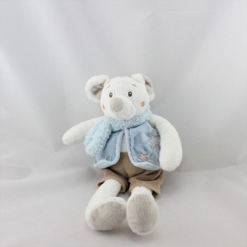 Doudou souris blanche veste