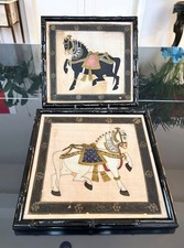 Peintures sur soie cadres muraux façon bambou - Napoléon III