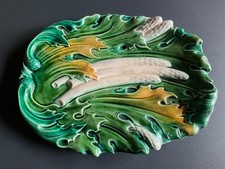 Grand plat ancien à asperges