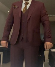 costume homme de couleur bordeaux pour mariage soirée 