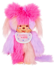 Poupée peluche violette Sekiguchi Monchhichi x 475 Shinako Watame-chan S