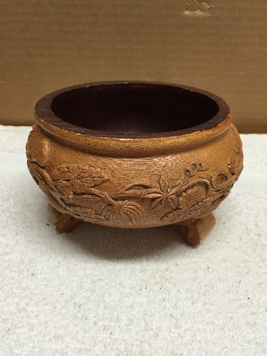 Ftd footed wood look - look, resin