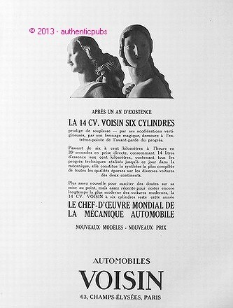 Publicite automobiles voisin - automobiles,