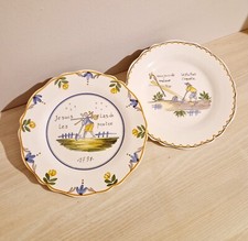Lot de 2 Assiettes en Faïence