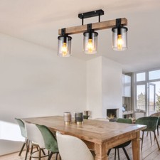 Plafonnier Lampe Bois 3 à