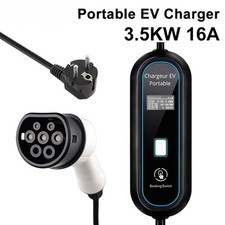 Chargeur EV Voiture Électrique Type 2 16A 3.5kW Câble Wallbox Borne
