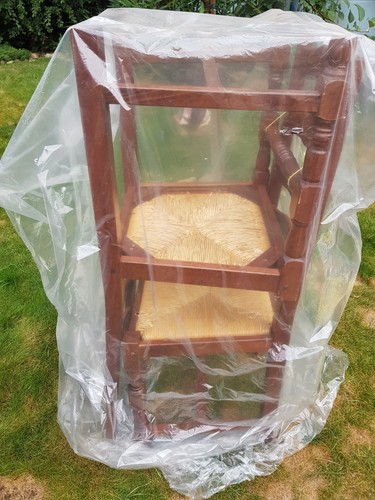 Chaises bois paille sur - 2,