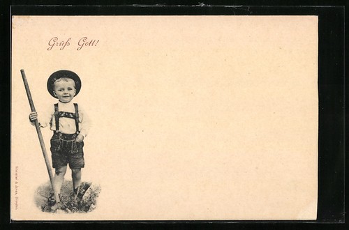 Carte postale enfant - , en