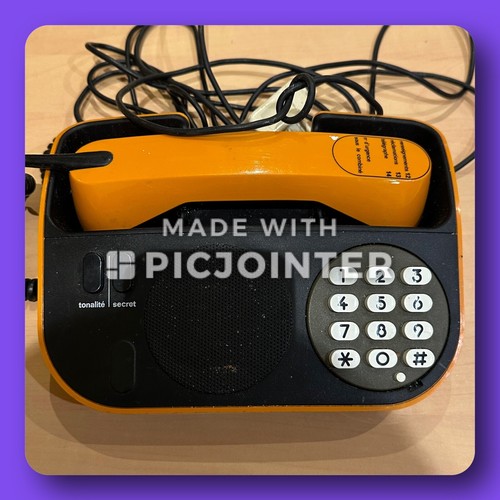 Ancien telephone orange - telephone,