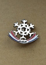 Insigne, broche médaille ski ESF " Flocon ", version actuelle