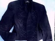 Superbe veste blazer Zara  36 38 S M  noire officier neuve  (mesures)