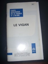 GARD Hérault: Géologie: Carte géologique de la France: Le Vigan, 1988, BE