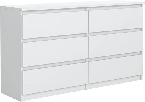 Commode blanc mat - avec, 6
