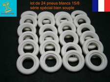 DINKY TOYS LOT DE 24 PNEUS  15/8 BANDE ROND LISSE BLANC  1/43 spéciales  souple