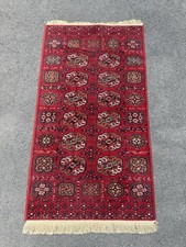 Tapis Oriental Rouge En Laine Fait Main Traditionnel Vintage 162x86 Cm