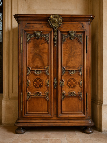 Armoire louis xiv - louis, noyer
