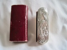 peigne brosse à moustache art nouveau argent massif Quitte Prudent 1882