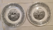 Lot 2 Assièttes Gien  1875  20 cm