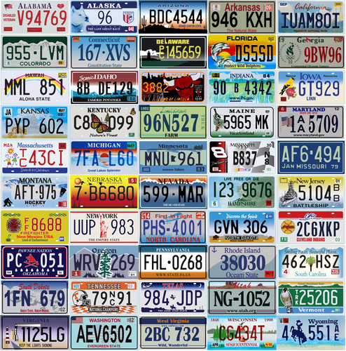 Lot plaques - de,