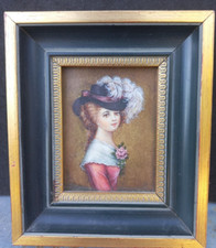 Miniature sur ivoire Rare