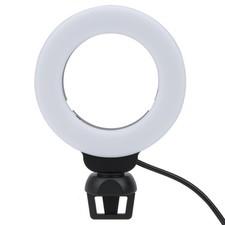4in Mini LED Ring Light Soft Beauty Fill Light With Clip For Video Call Live NEW