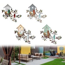 Pendentif mural oiseau en métal thème nature pour usage intérieur/extérieur