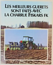 prospectus brochure charrue FISKARS FK tracteur IH RENAULT FORD MF SOMECA