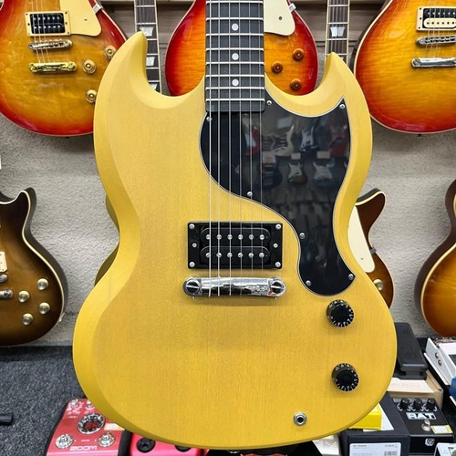 Guitare électrique jaune