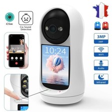 Babyphone Caméra Vidéo Vision Nocturne Surveillance de la Température Mouvements