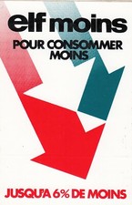 Autocollant  ELF POUR CONSOMMER MOINS - Sticker Collector Vintage