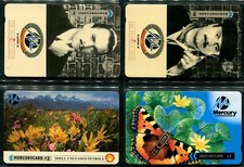 Grande-Bretagne - Lot de 4 cartes téléphoniques Mercury