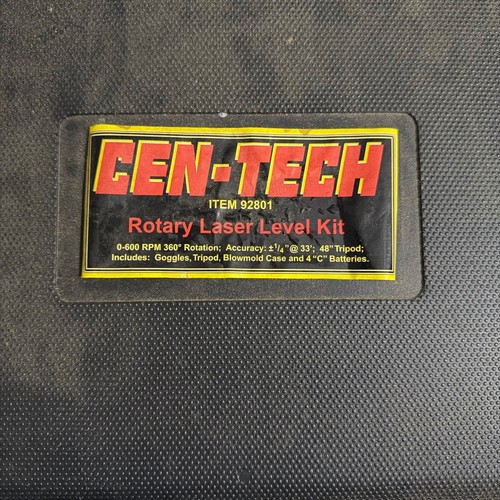 Cen tech 92801 rotary laser - 92801,
