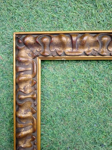 Ancien cadre bois stuc dore - bois,