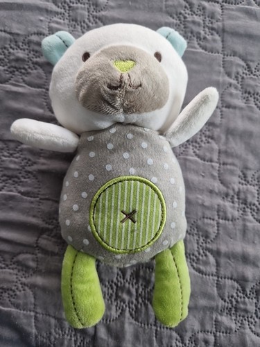 Doudou ours pommette vert - ours,