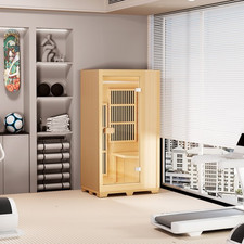VEVOR Sauna Infrarouge Lointain En Bois Pour 1 Personne 1140 W 907X740X1630 Mm